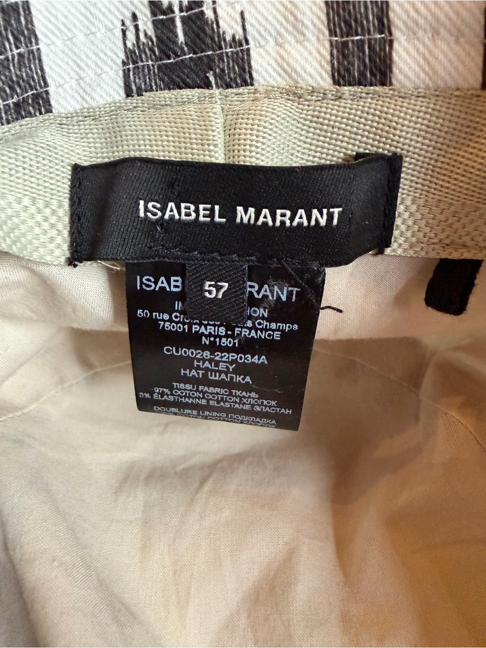 Isabel Marant Haley Printed Cotton Bucket Hat - Size 57 - Picture 4 of 7